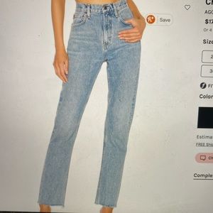 AGOLDE Cherie High Rise Straight Jeans